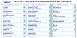 Bảng Giá Dịch Vụ